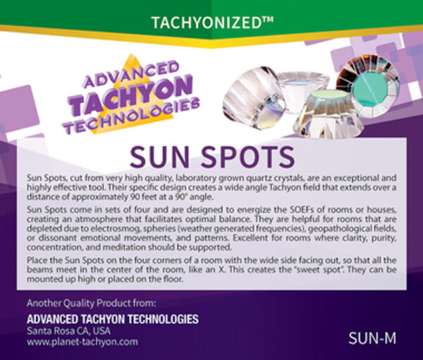 一套 4 个太阳光斑 ≈ 排名第一的家用能量中和器